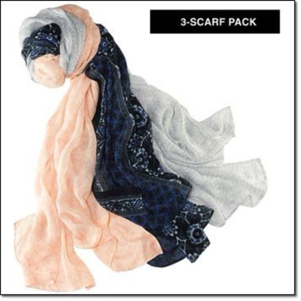 Signature Collection 3 Pack of Mix & Match Scarves